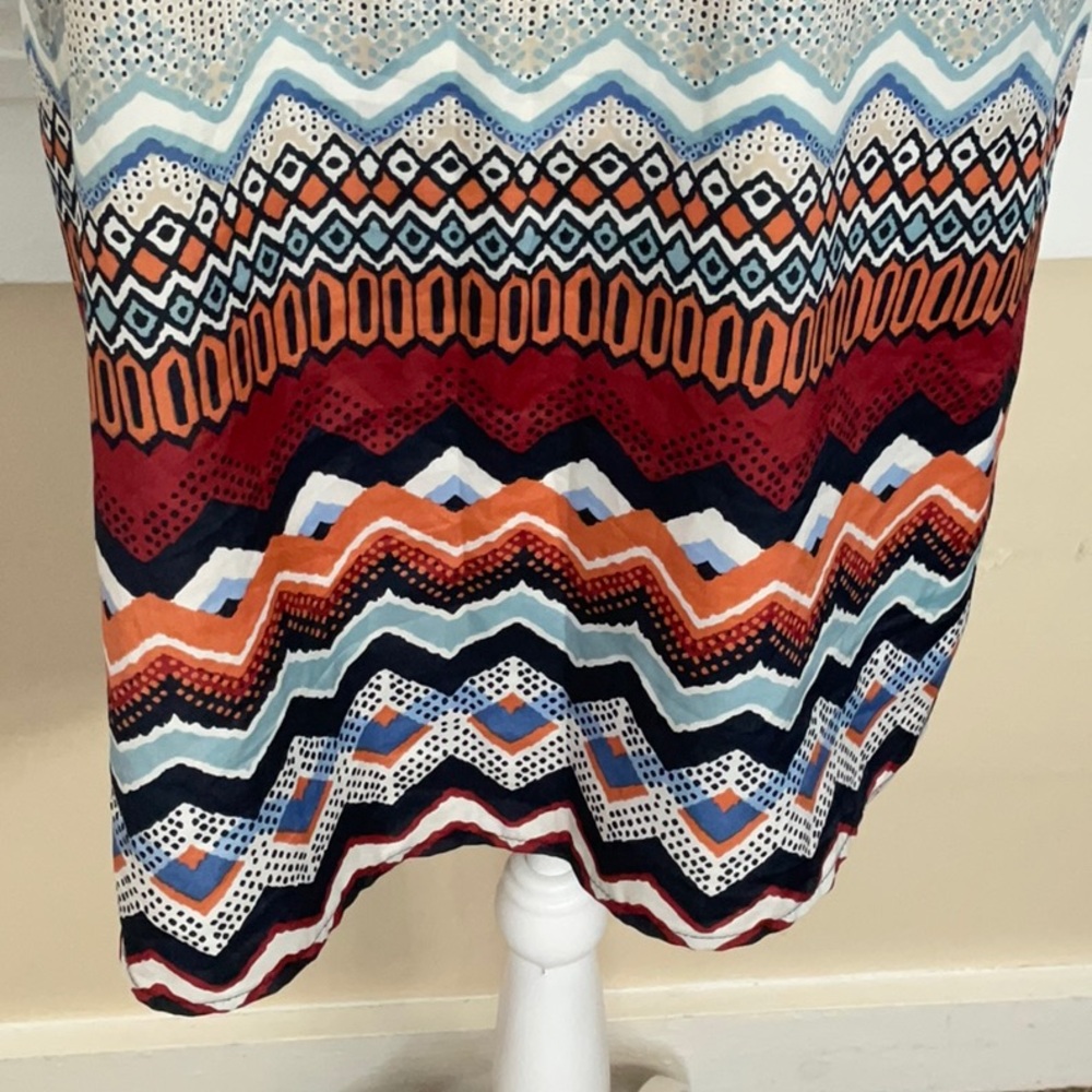 Multicolor Chevron Pattern Dress - Picture 2 of 13